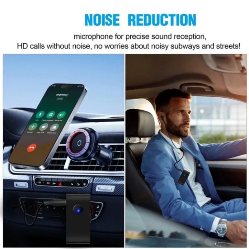 Audio Without Music - เครื่องรับสัญญาณเสียงบลูทูธ 5.0 พร้อมหูฟังแบบมีสาย หูฟังขนาด 3.5 มม.