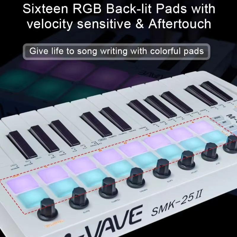 Midi Controller Pad - คีย์บอร์ดคอนโทรลเลอร์ M-Vave Smk-25 Midi แบบ 25