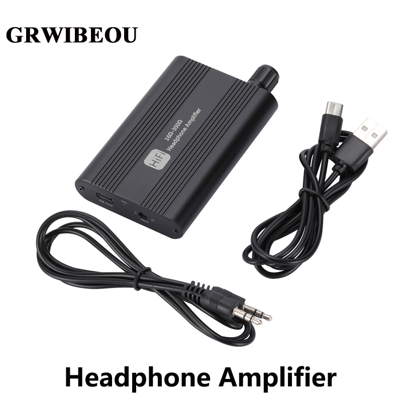 Audio Without Music - GRWIBEOU 16-300 โอห์มไฮไฟหูฟังเครื่องขยายเสียงหูฟัง 3.5 มม.แจ็ค Aux