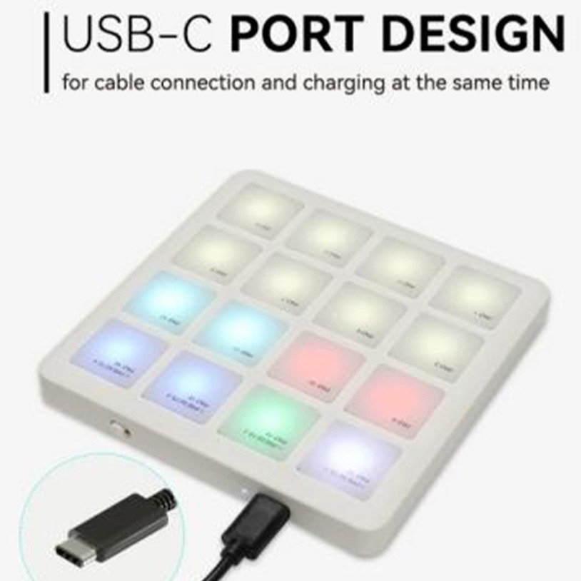 Midi Controller Pad - SMC-PAD Pocket MIDI Controller แผ่นควบคุมที่ตอบสนองต่อแรงกด รองรับการซิงค์ข้อมูลสำหรับการสร้างจังหวะดนตรีอิเล็กทรอนิกส์ในสตูดิโอ