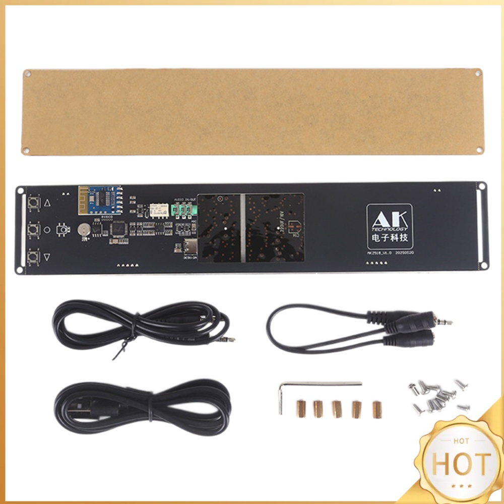 Audio Without Music - บอร์ดแสดงผลสเปกตรัมเสียง รองรับบลูทูธ พร้อมนาฬิกา LED โหมดแสดงผลคู่ 20Hz-20kHz