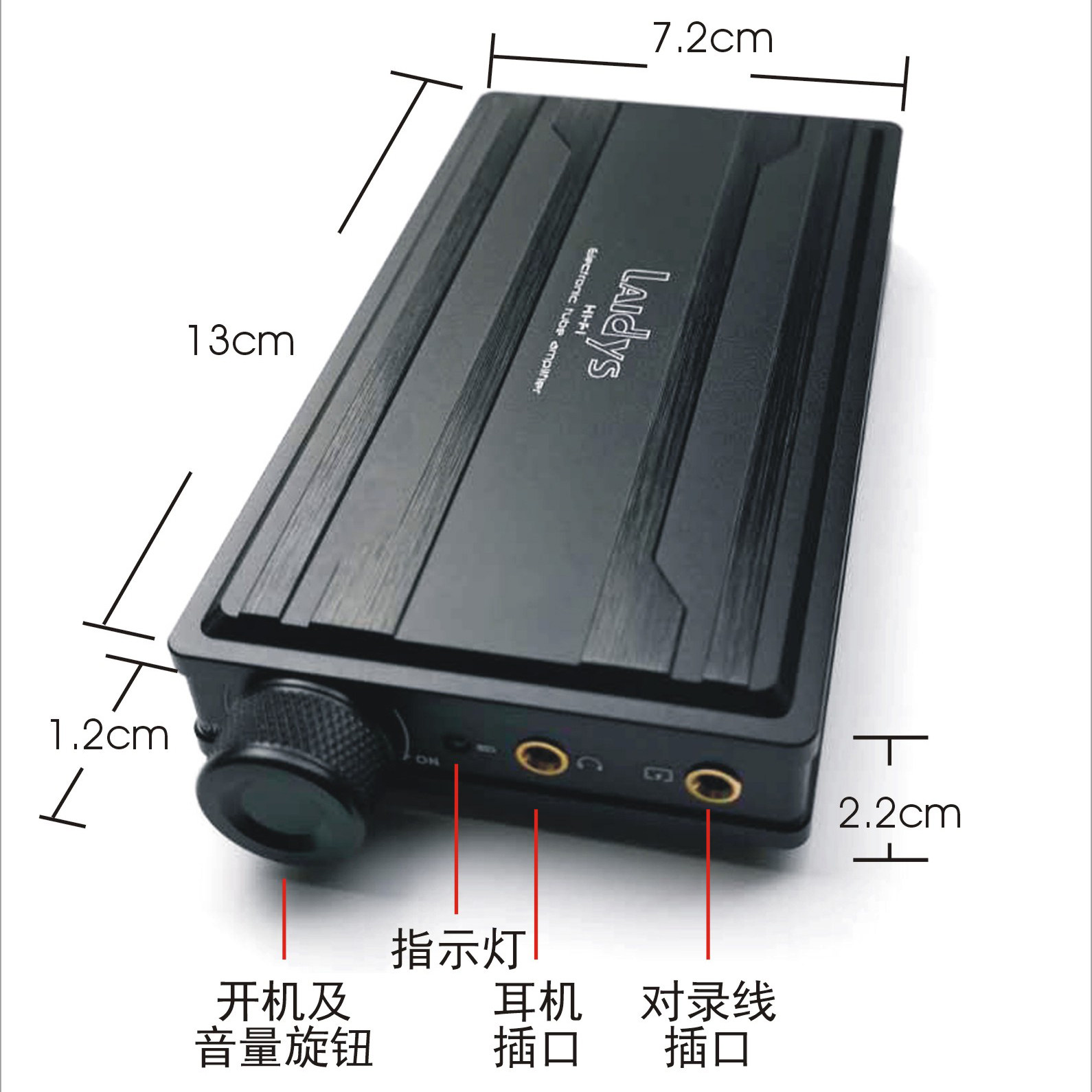 Headphone Amplifier Dac - LAIDYS แอมป์หูฟังแบบท่อพกพา แอมป์หูฟังหลอดไฮไฟ อุปกรณ์เสริม DAC สำหรับเครื่องเล่นเสียงไฮไฟ