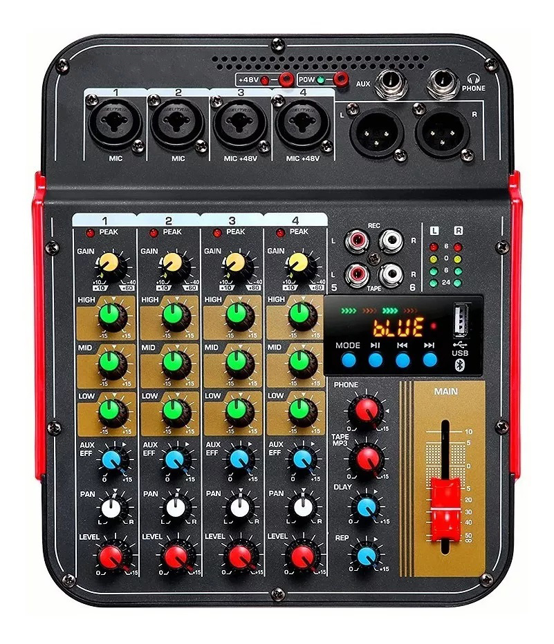 เครื่องผสมสัญญาณเสียงบลูทูธและ - Audio Music Dj บทวิจารณ์และราคา