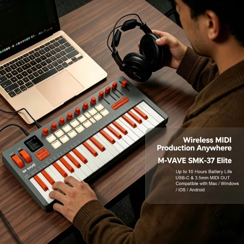 M-VAVE SMK-37 Elite คีย์บอร์ดค - Midi Controller Pad บทวิจารณ์และราคา
