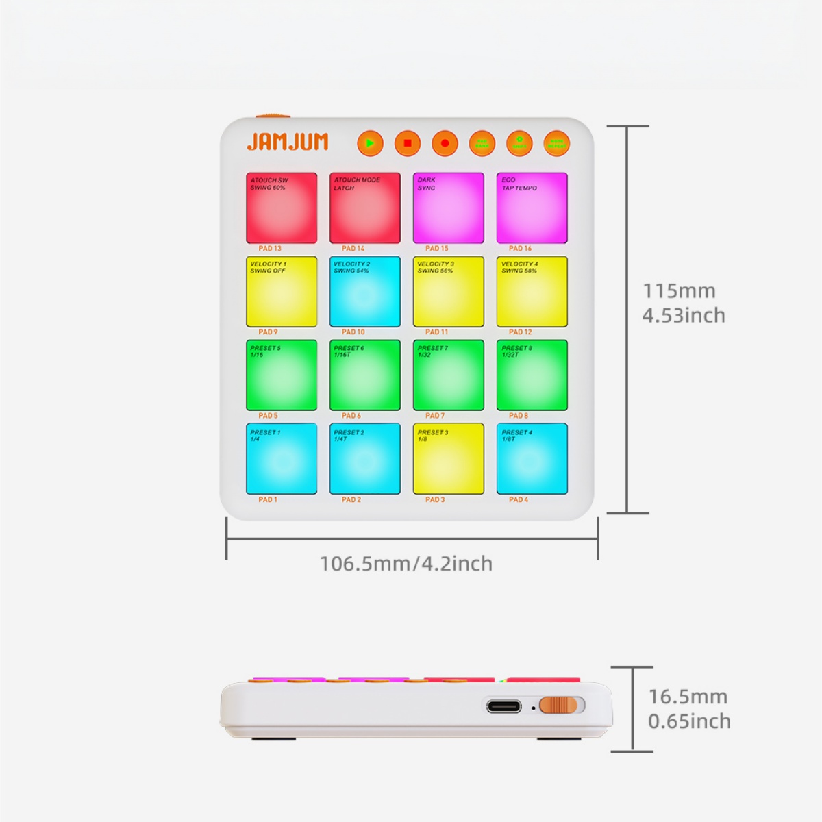JAMJUM JP-MINI คอนโทรลเลอร์ MI - Midi Controller Pad บทวิจารณ์และราคา