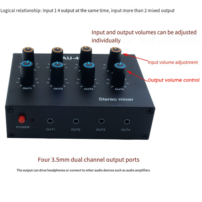 M07K-AU-404 สเตอริโอสี่อินพุตเ - Audio Without Music บทวิจารณ์และราคา