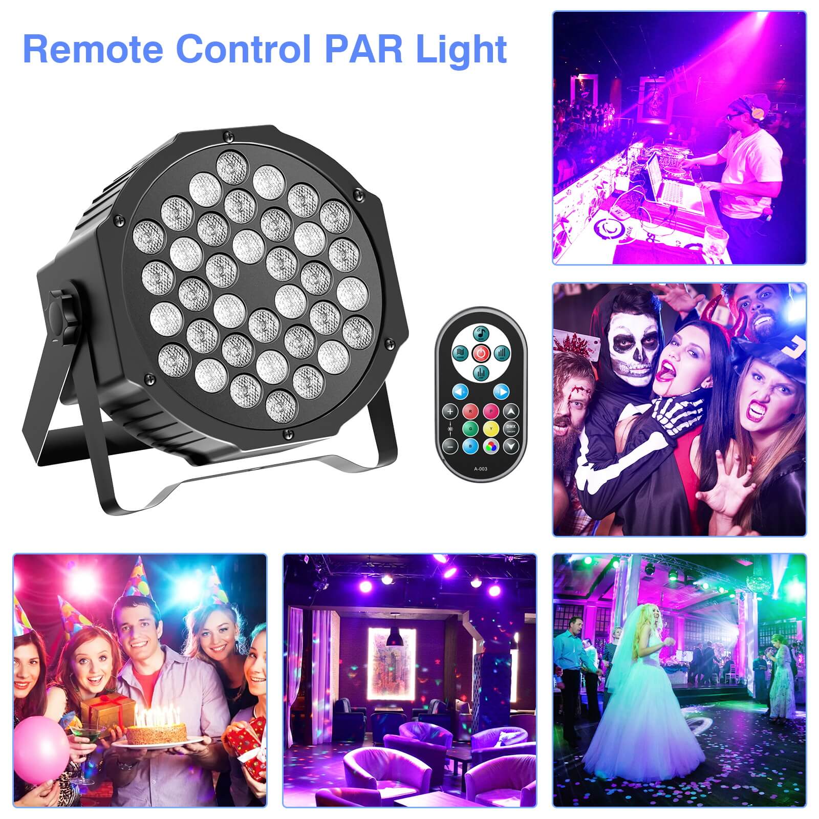 U'king 4ชิ้น/8ชิ้น36LED ไฟพาร์ - Audio Music Dj บทวิจารณ์และราคา