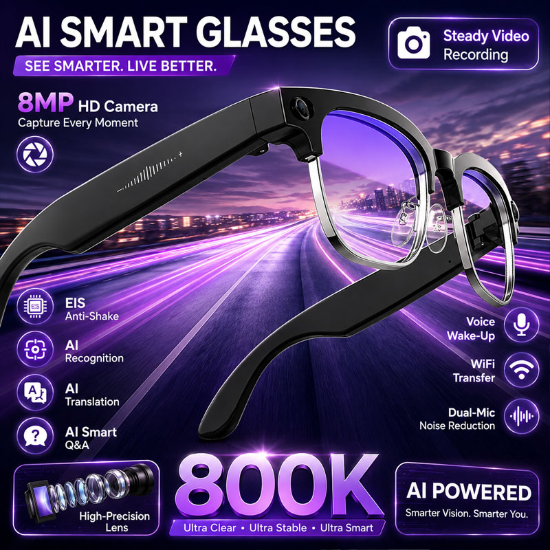 แว่นตาอัจฉริยะ W630 กล้อง HD 8 - Audio Music Image บทวิจารณ์และราคา