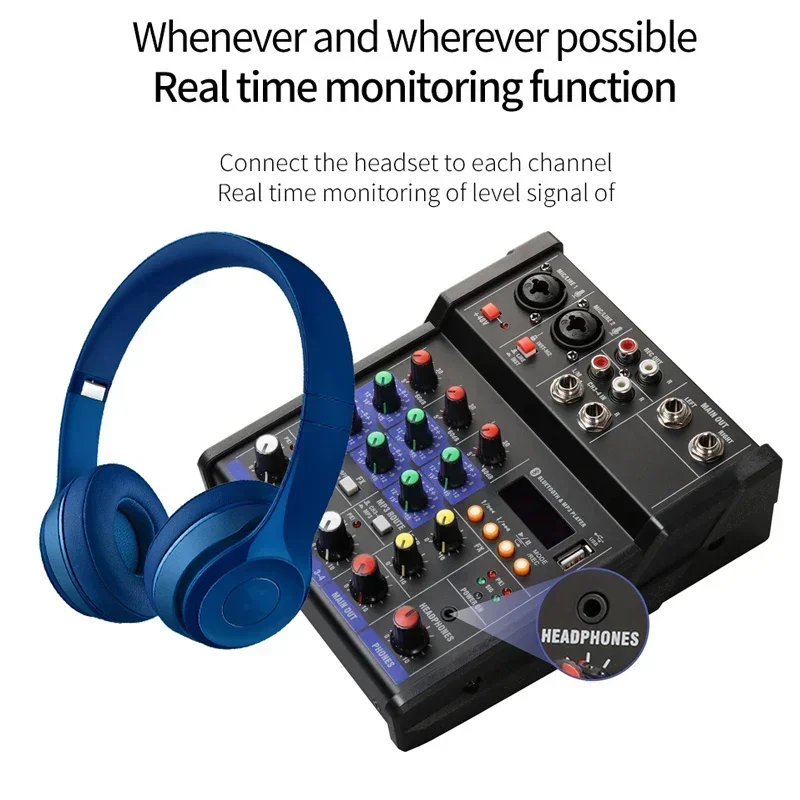 เครื่องผสมเสียง USB 4 ช่องพร้อ - Audio Music Dj บทวิจารณ์และราคา