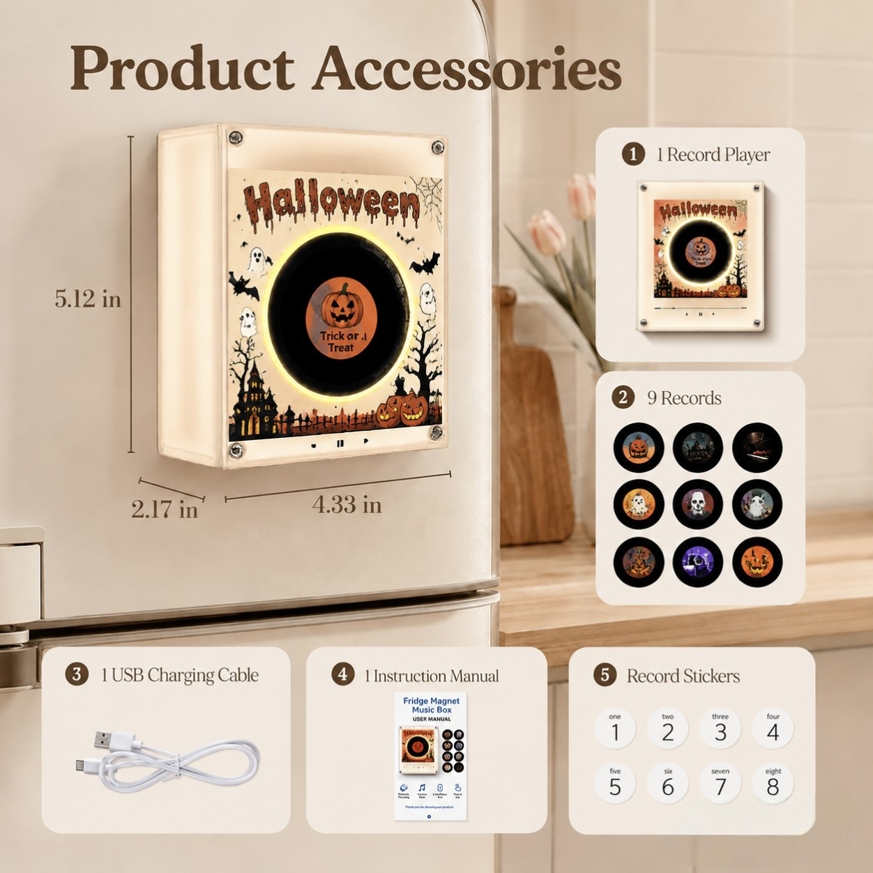 แม่เหล็กติดตู้เย็นอะคริลิกแบบห - Audio Music Image บทวิจารณ์และราคา