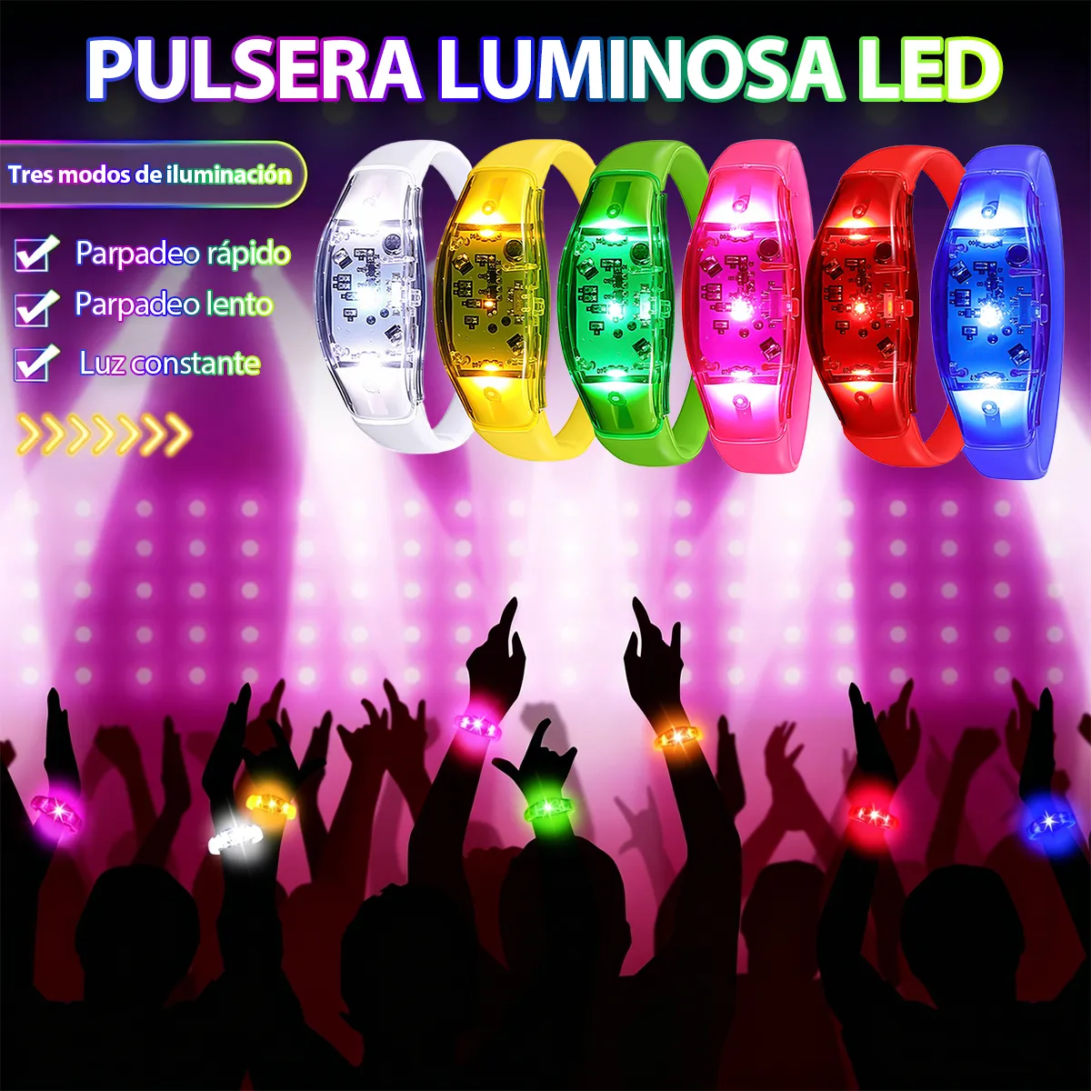กำไลข้อมือ LED 6 ชิ้น เปิดใช้ง - Audio Music Dj บทวิจารณ์และราคา